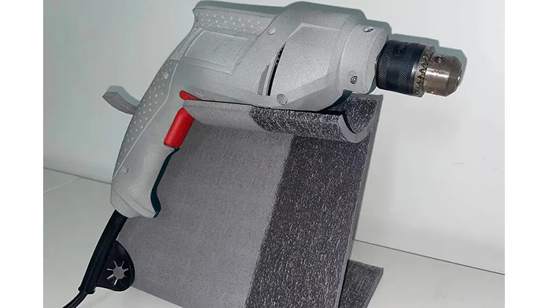 3D printed electric drill case with nylon 12 material by TPM3D