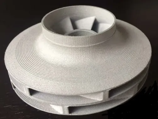 使用铝填充尼龙复合材料SLS工艺打印的叶轮