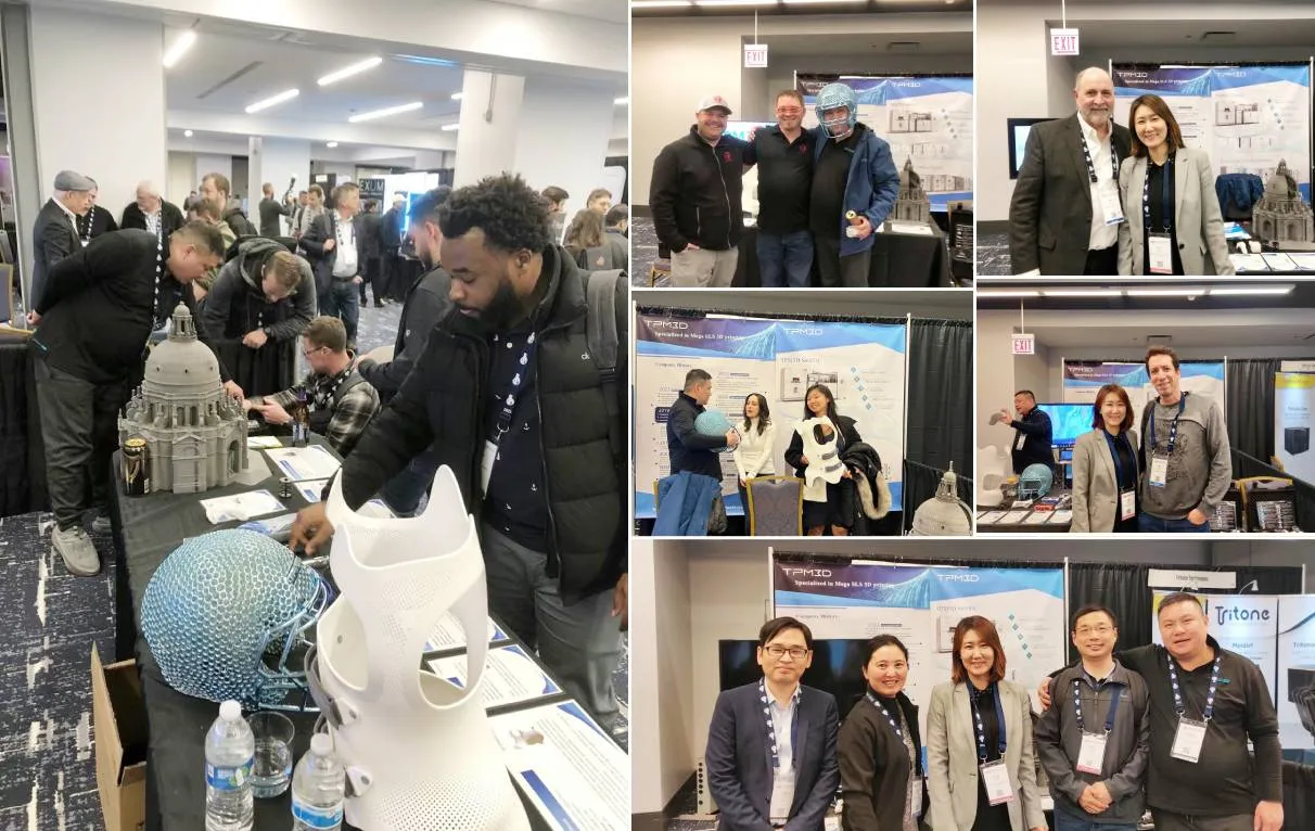 盈普团队与用户合影AMUG展台2023