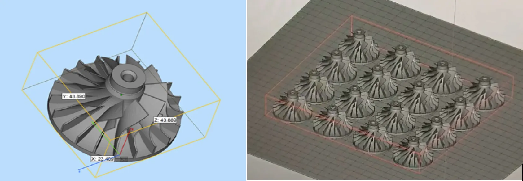 16pcs叶轮切片速率对比