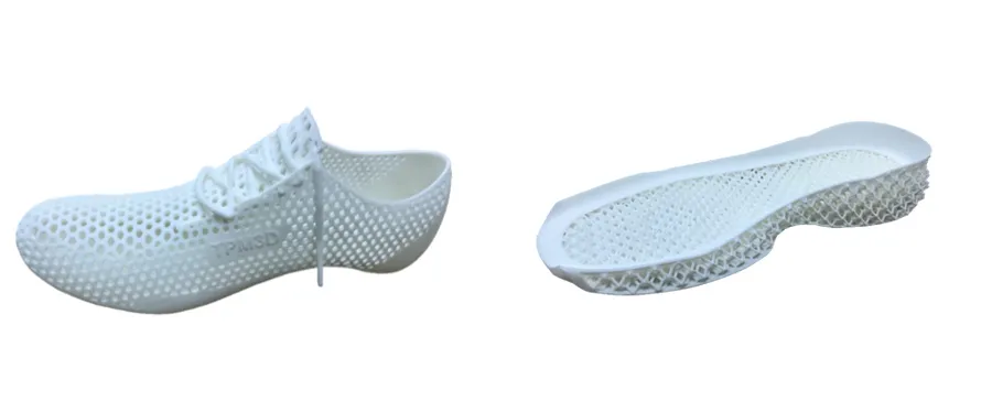 盈普打印的TPU球鞋、鞋中底