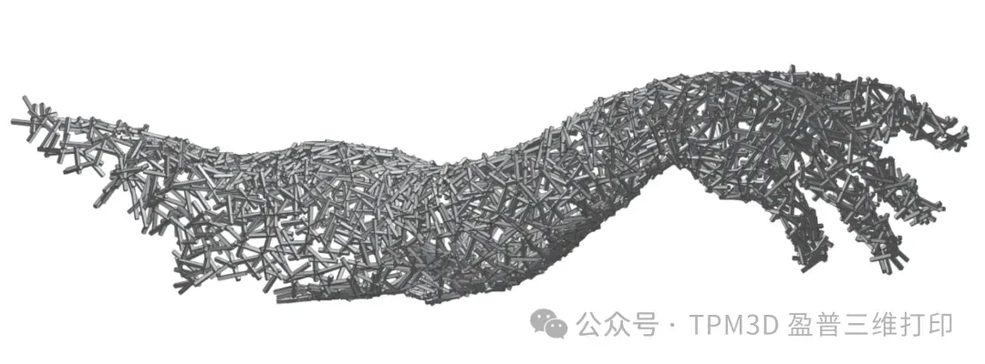 艺术展件《触》，三维模型展示